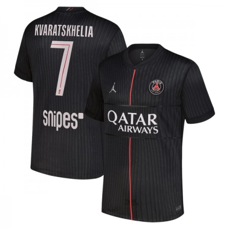 Jalkapallo Pelipaidat/Peliasut Paris Saint-Germain Kvaratskhelia 7 Jordan Neljäspelipaita 2025-26